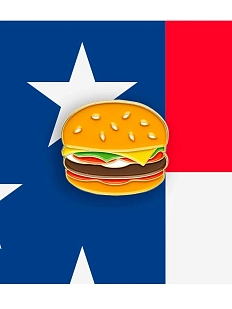 Металлический значок Heart of Moscow «Бургер» серия Еда