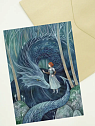 Открытка Анна Спешилова «Дракон и девушка», односторонняя, превью фото 3