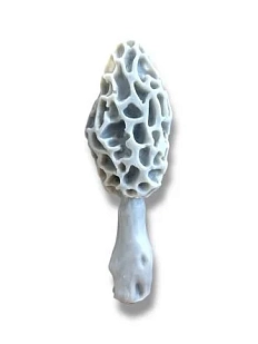 Свеча «Гриб Сморчок» серого цвета