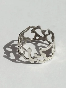Кольцо из нейзильбера «Тени»