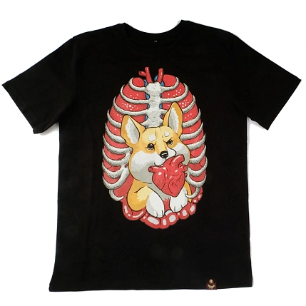 Футболка Barking Store «Похититель сердец», L жен., чёрный, фото 1.