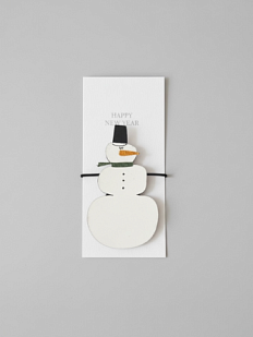 Бирка для подарка на прищепке «Снеговик», BOE