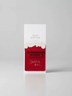 Бирка для подарка ВОЕ «Почтовый ящик Санты», на прищепке, 7 см