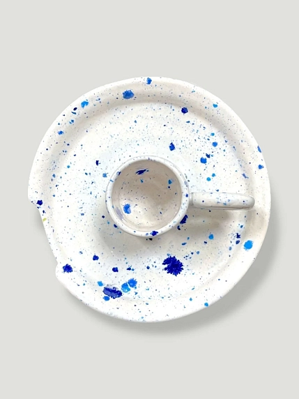 Подсвечник ручной работы Йеллоускуп «Кружка», белый, керамика, фото 2.