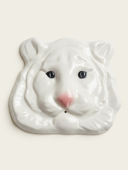 Подставка под благовония «Тигр», белая, керамика, фото 1.