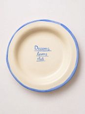 Тарелка ручной работы «Desserts lovers club», керамика, 19 см