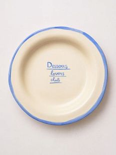 Тарелка ручной работы «Desserts lovers club», керамика, 19 см