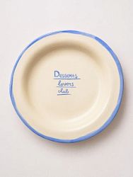 Тарелка ручной работы «Desserts lovers club», керамика, 19 см