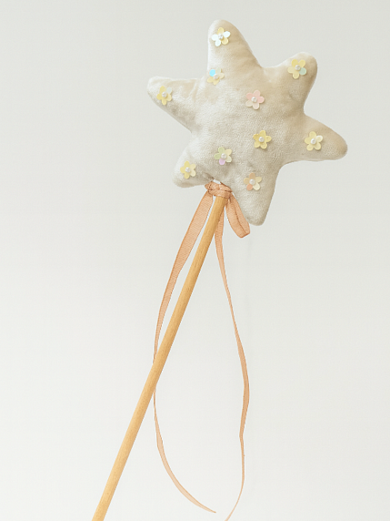 Волшебная палочка, серая с пайетками, фото 2.