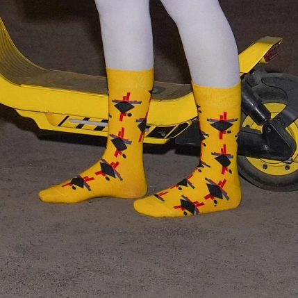 Носки «Эскиз для прикладного искусства», р-р 38-41, жёлтые, фото 2.
