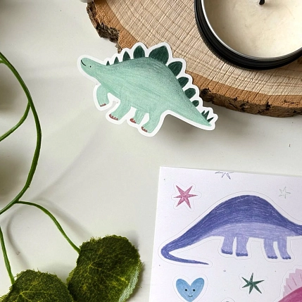 Стикерпак Апрельское утро «Дино», А6, фото 2.