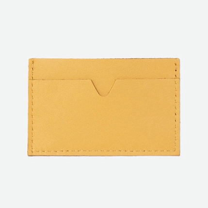 Визитница ручной работы, Kokosina bags, натуральная кожа, мимоза, фото 2.