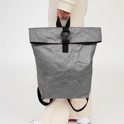 Рюкзак Ranzel Bags «Rolly Gray», тайвек, серый, фото 4.