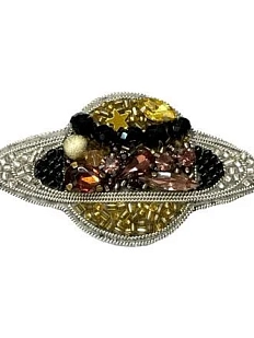 Брошь ручной работы «Saturn», бисер