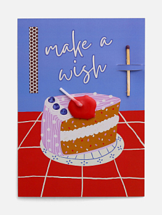 Открытка-свечка «Make a wish», Вьюнчик, А6