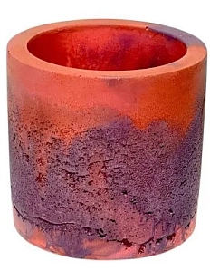 Кашпо Детали решают «Маленькая деталь», бетонное, оранжево-фиолетовый