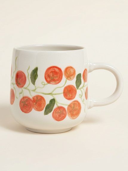Кружка ручной работы Yellowscoop «Помидорки черри», керамика, 450 мл, фото 2.