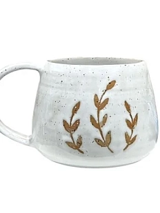 Кружка ручной работы Ловетанн керамика круглая «Веточки», керамика, 400 мл