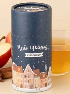 Пряный чай Больше специй с яблоком, в подарочном тубусе, 40 г
