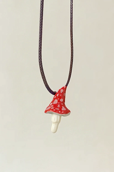 Подвеска ручной работы Боттери керамика «‎Мухомор»‎, керамика, фото 3.
