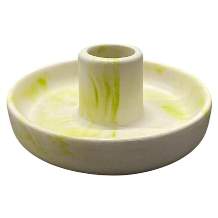 Подсвечник круглый, лайм, фото 1.