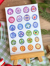 Стикерпак Лавкот «Зимние сургучные печати», А6