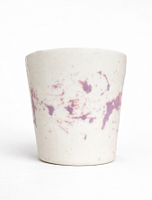 Стакан ручной работы ММ керамика «Фиолетовые разводы», полуфарфор, 500 мл