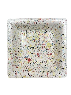 Квадратная тарелка ручной работы, керамика, 13 см