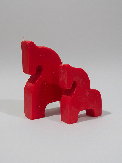 Интерьерная свеча «Маленькая лошадка», красная, 6 см, фото 2.