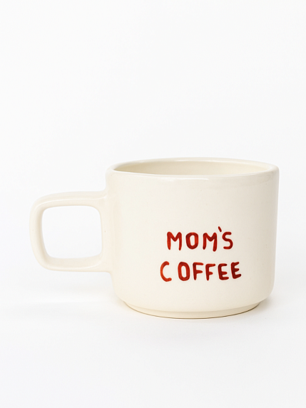 Кружка ручной работы, «Mam's coffee», керамика, 180 мл, фото 1.