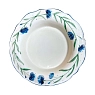 Тарелка глубокая ручной работы Чашки и поцелуи «Васильки», полуфарфор, 20 см, превью фото 1