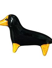 Брошь ручной работы Екатерина Юдо «Такса», керамика