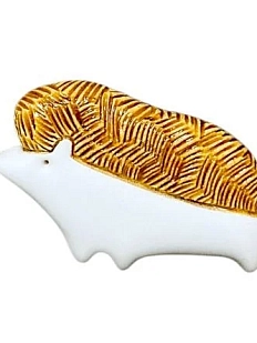 Брошь ручной работы Екатерина Юдо «Ёж», керамика