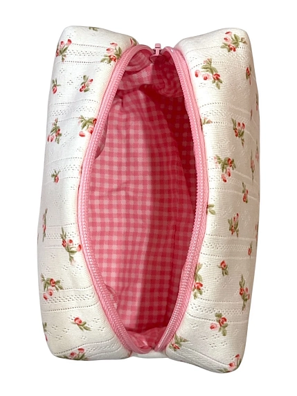 Косметичка ручной работы АМИ (Ami lé sac) «Moyen», розовые цветы, фото 2.