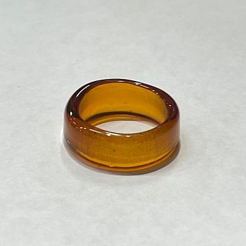 Кольцо Керко стеклянное желто-коричневое, фото 2.