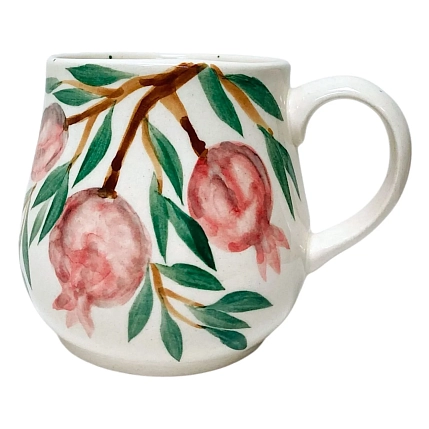 Кружка ручной работы Верба керамика «Гранат», 350 мл, керамика, фото 1.