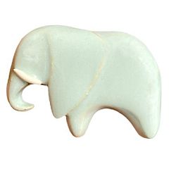 Брошь керамическая «Зелёный слон»