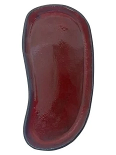 Блюдце ручной работы бордовое, керамика, 20 см