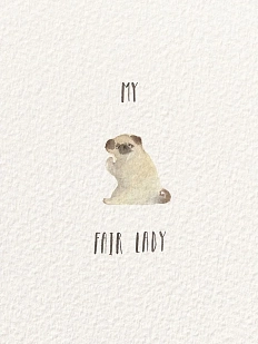 Открытка ЙЕТТИ «My fair lady», белая, А6