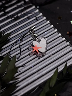 Брелок Лемниската «Сердечко», акрил, 3 см