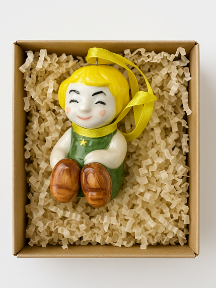 Игрушка на ёлку «Маленький принц», фарфор, фото 3.