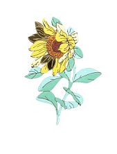 Брошь «Подсолнух», желтый