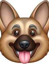 3D Стикер на телефон с собакой, немецкая овчарка, объёмный