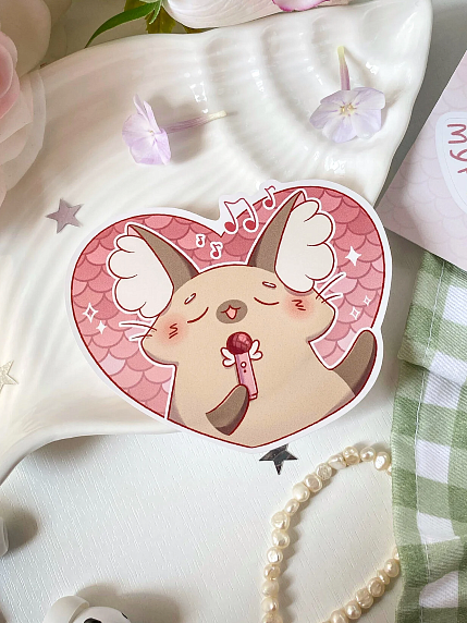 Виниловый стикерпак «Мурчу только на тебя», 10х10см, фото 3.