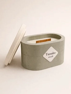 Интeрьерная свеча «Цветок каннабиса», соевый воск, большая