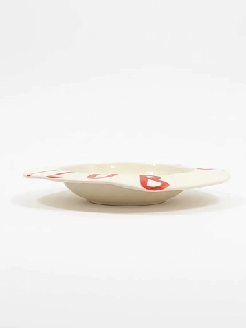 Тарелка шляпа ручной работы ММ керамика «Pasta Lovers Club», 26 см, фото 3.