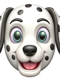 3D Стикер на телефон с собакой, далматин, объёмный