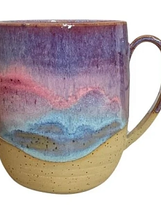 Кружка ручной работы «Закат», фиолетовая, керамика, 700 мл