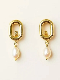 Серьги-конго «Diva» с подвесками из жемчуга