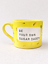 Кружка ручной работы NF ceramics «Be your own sugar daddy», жёлтая, керамика, 500 мл, превью фото 1